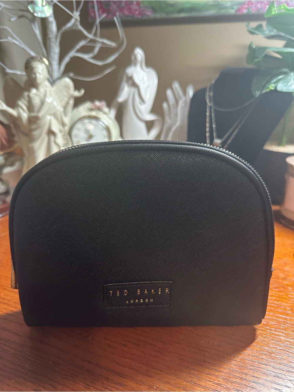 Ted Baker London Black Dome Cosmetic Makeup Pouch Luxury